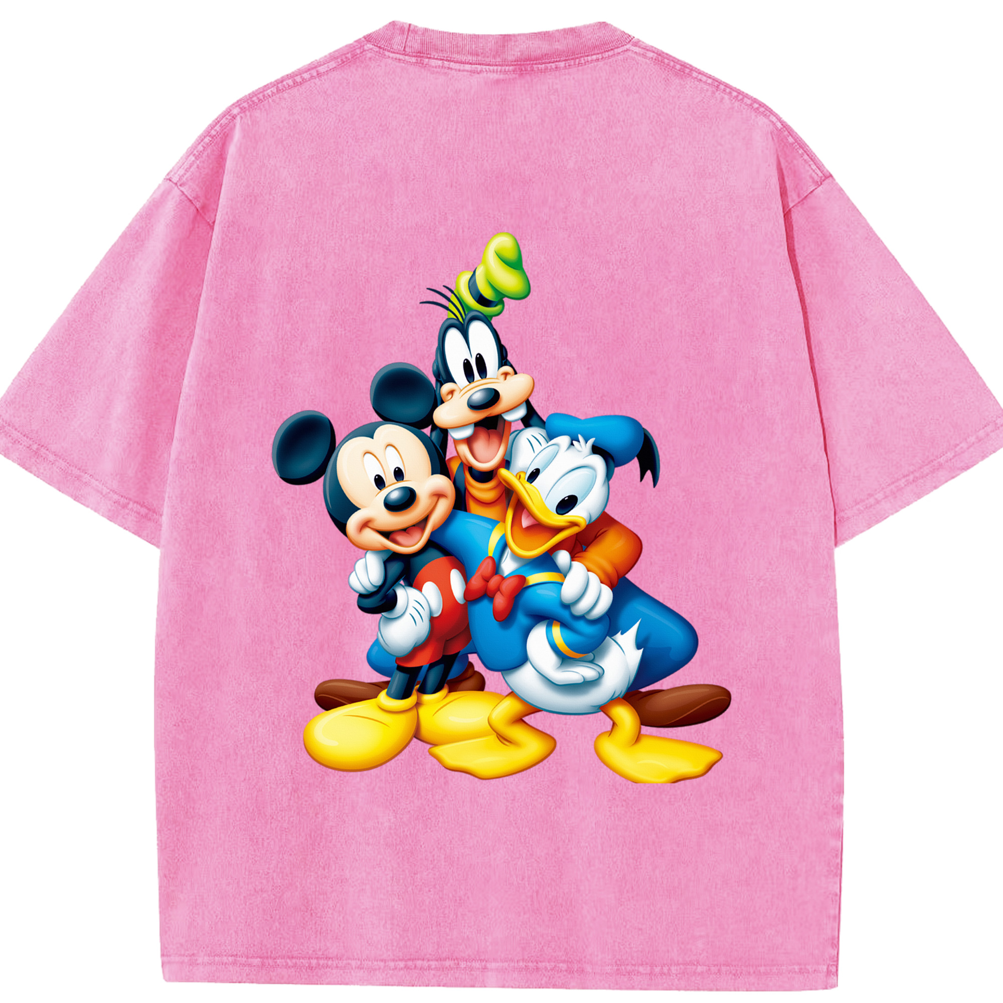 （画像用） ミッキーマウス Mickey Mouse 綿100% ヴィンテージ風 半袖Tシャツ（背面プリント）